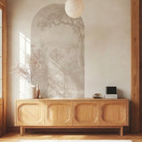 Peel and Stick Arch Wallpaper Decal - verdant palms