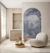 Peel and Stick Arch Wallpaper Decal - verdant palms