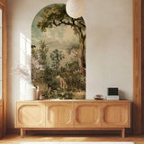 Peel and Stick Arch Wallpaper Decal - verdant palms