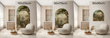 Peel and Stick Arch Wallpaper Decal - verdant palms
