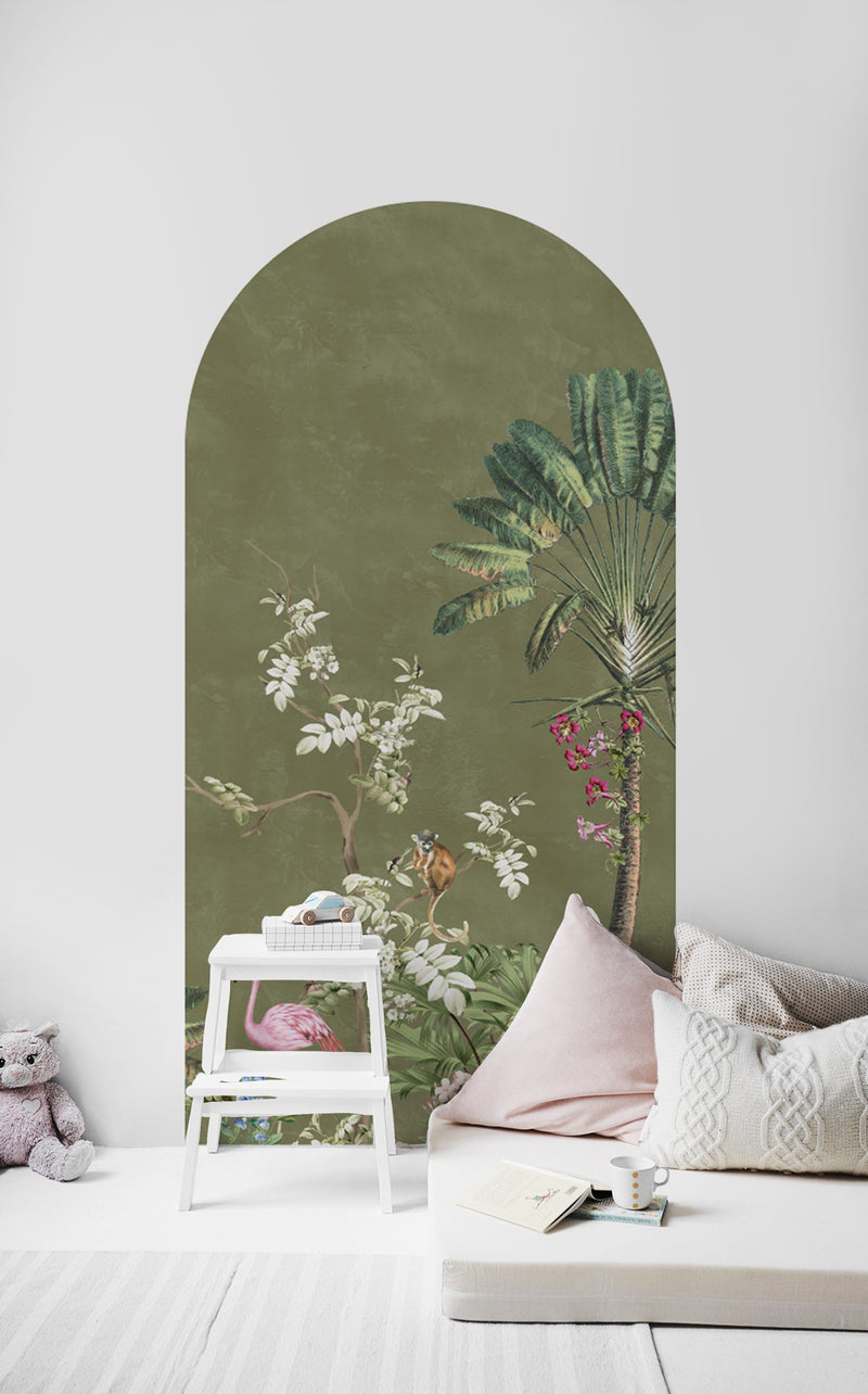 Peel and stick Arch Wallpaper Decal - Vibrant Exotics