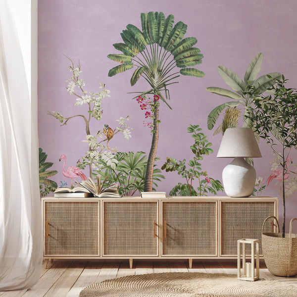 papier peint tropical - Vibrant Exotics Lilac