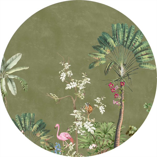 Round wall sticker - Vibrant Exotics Army