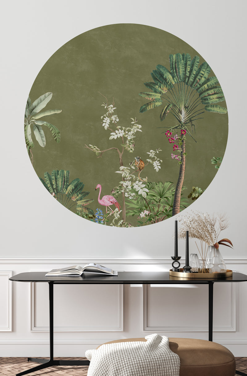 Pegatina de pared redonda - Vibrant Exotics