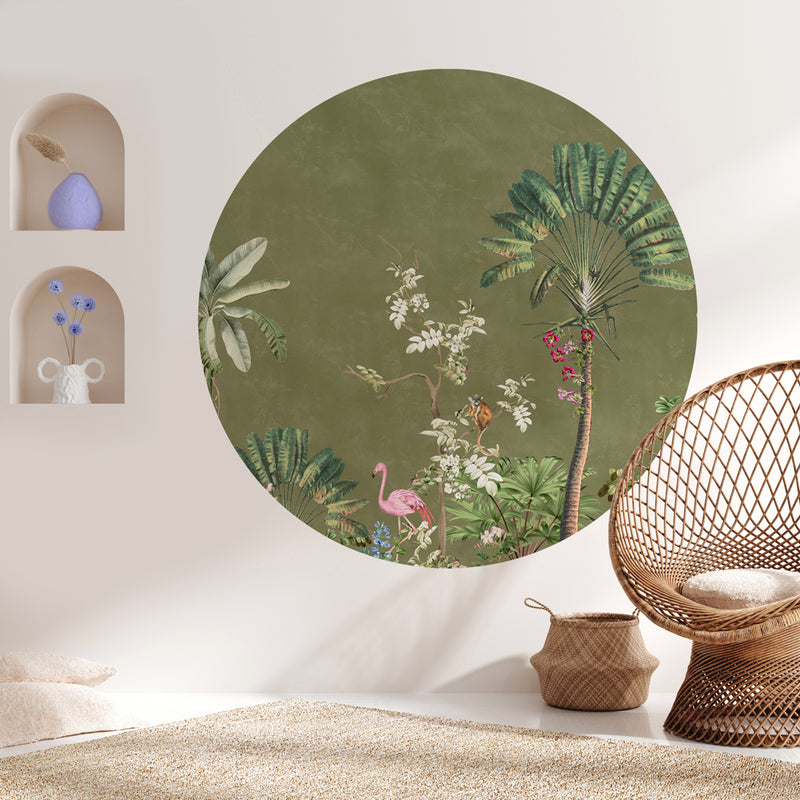 Pegatina de pared redonda - Vibrant Exotics