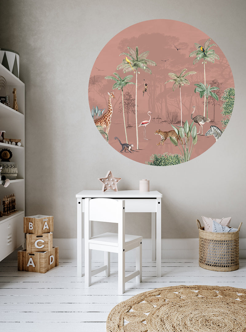 Round wall sticker - Wildlife's Playground