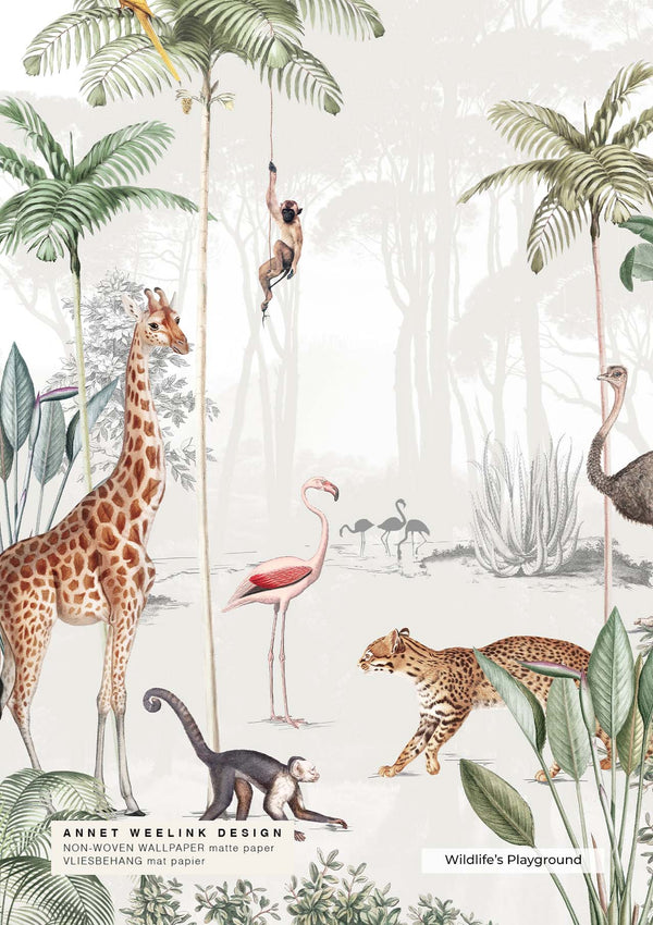 Muestra de papel pintado - Wildlife's Playground