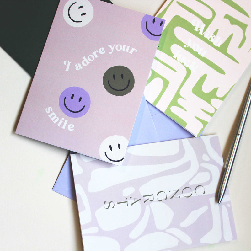 Set 6 cartes de voeux - HAPPY VIBES