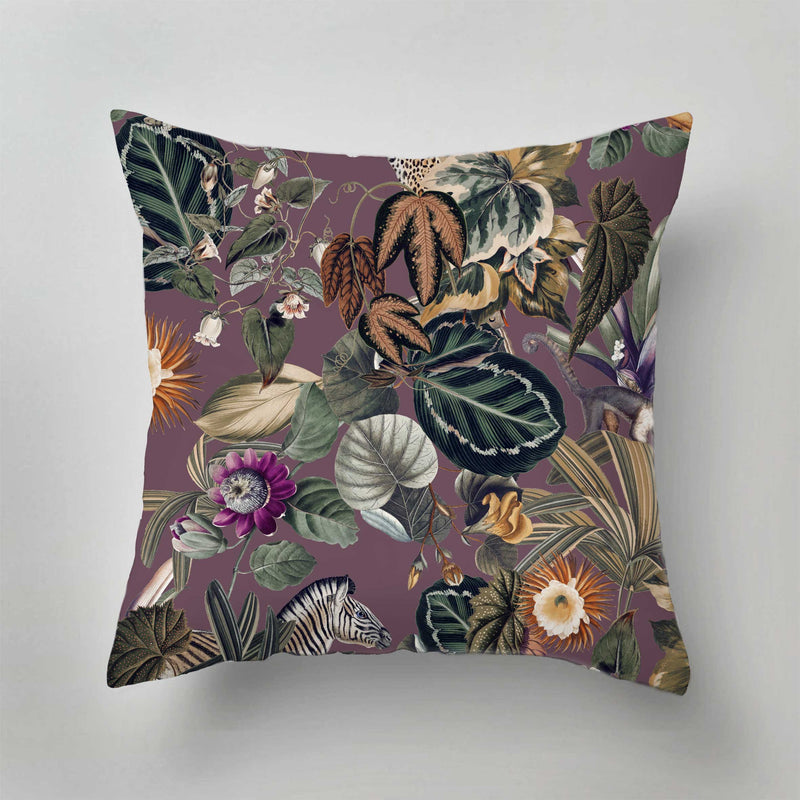 Indoor Pillow - BOLD BOTANICS - AUBERGINE