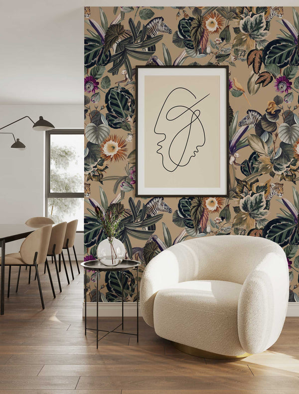 Papier Peint Jungle - BOLD BOTANICS - Moutarde