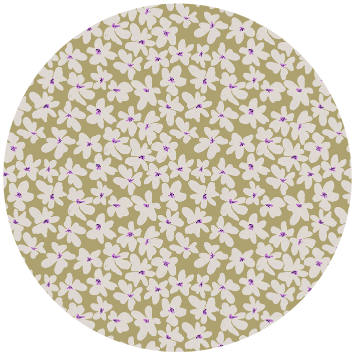 Round wall sticker - Bold Flower