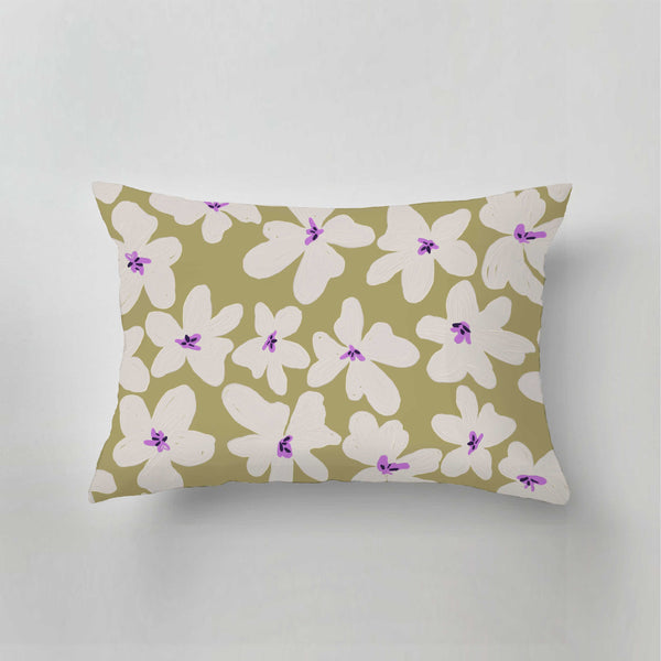 Outdoor Pillow - Bold Flowers Green