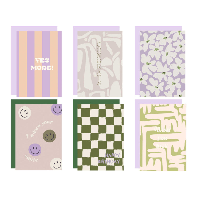 Set 6 cartes de voeux - HAPPY VIBES