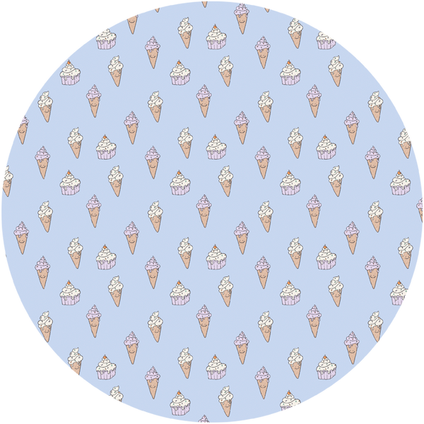 Ronde wandsticker - Ice Cream Lilac