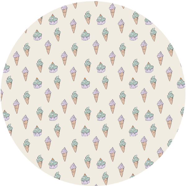 Ronde muursticker - Ice Cream