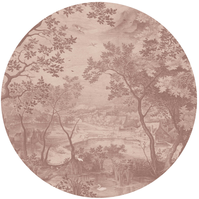 Sticker mural rond - Into The Woods Soft Terra