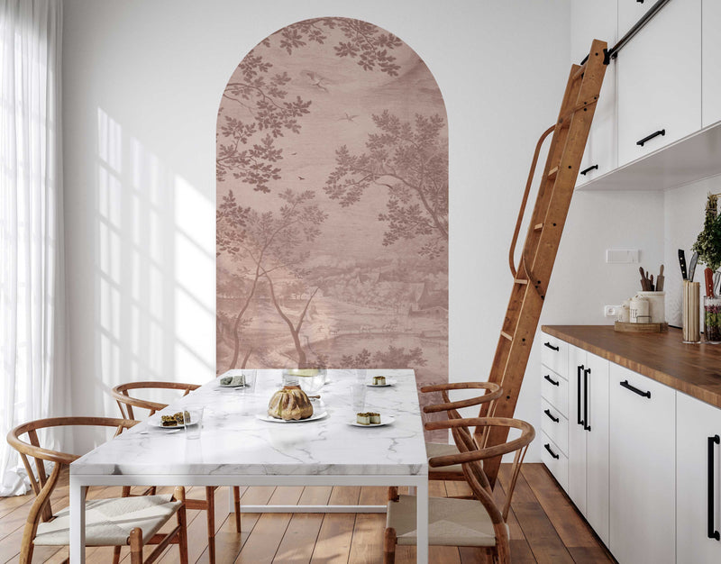 Peel and stick Arch Wallpaper Decal - Into The Woods Soft Terra