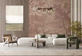 Wallpaper Into The Woods Soft Terra - 350cm width x 264cm height - textiel look - second chance - opened packaging