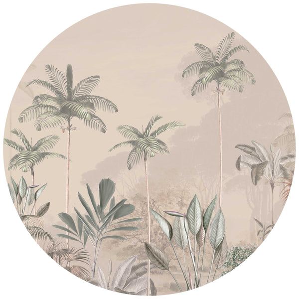 Sticker mural rond - Tropical Wilderness - doux