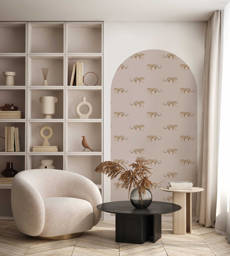 Zelfklevende behang boog - Leopard