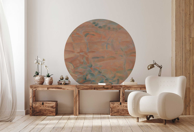 Round Wall Sticker - Mountain Peaks