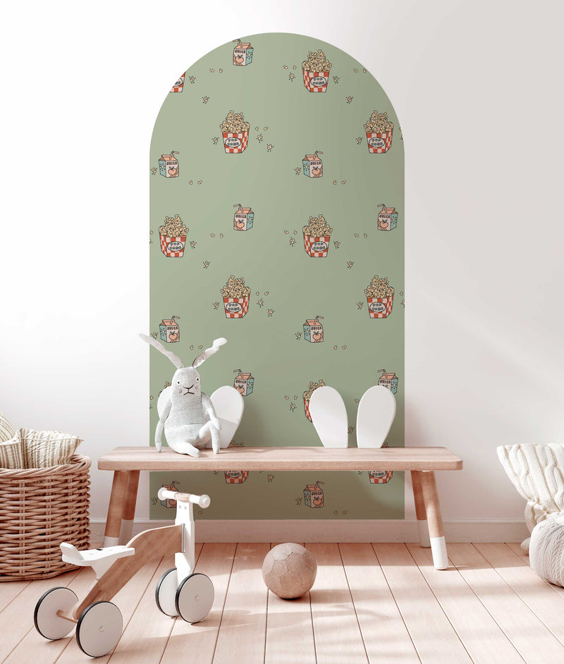 Peel and stick Arch Wallpaper Decal - Popcorn Green