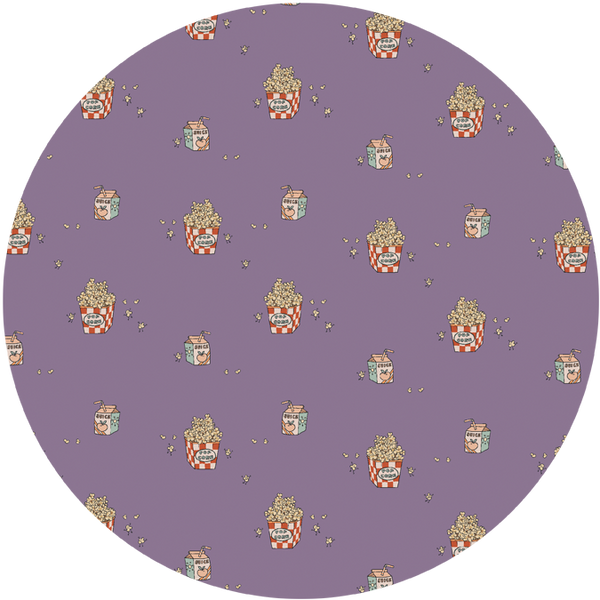 Round wall sticker - Popcorn Purple