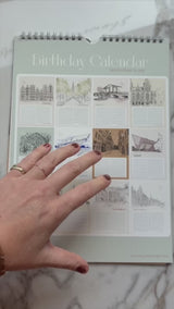 Birthday Calendar - AMSTERDAM ICONS - A4 - Perpetual