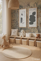 Artisan Garden - Grasscloth Wallpaper