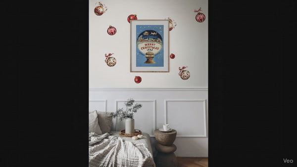 Autocollant mural de Noël - Ornements de Noël (ensemble de 7)