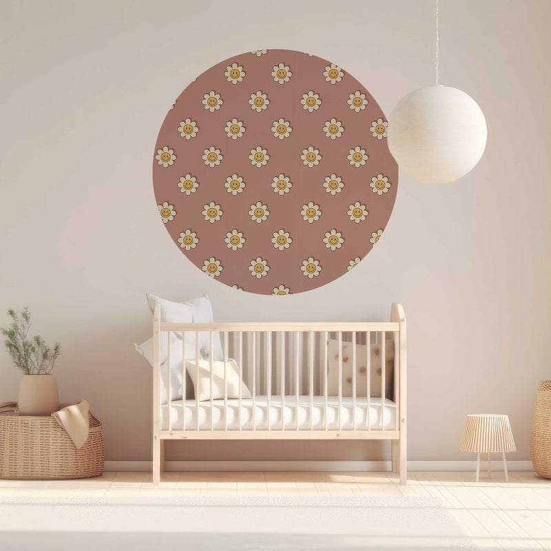 Autocollant mural rond - Dandy Daisy