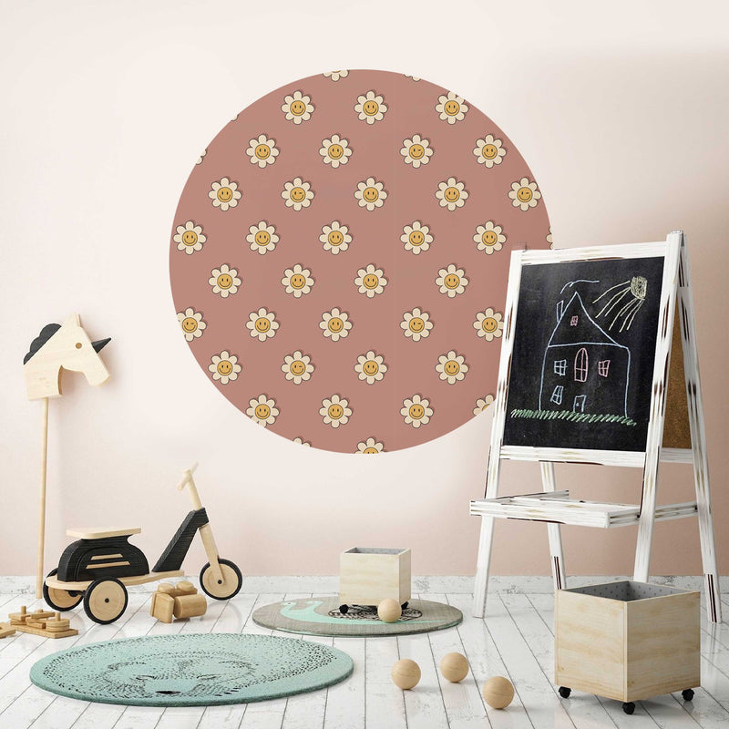 Autocollant mural rond - Dandy Daisy