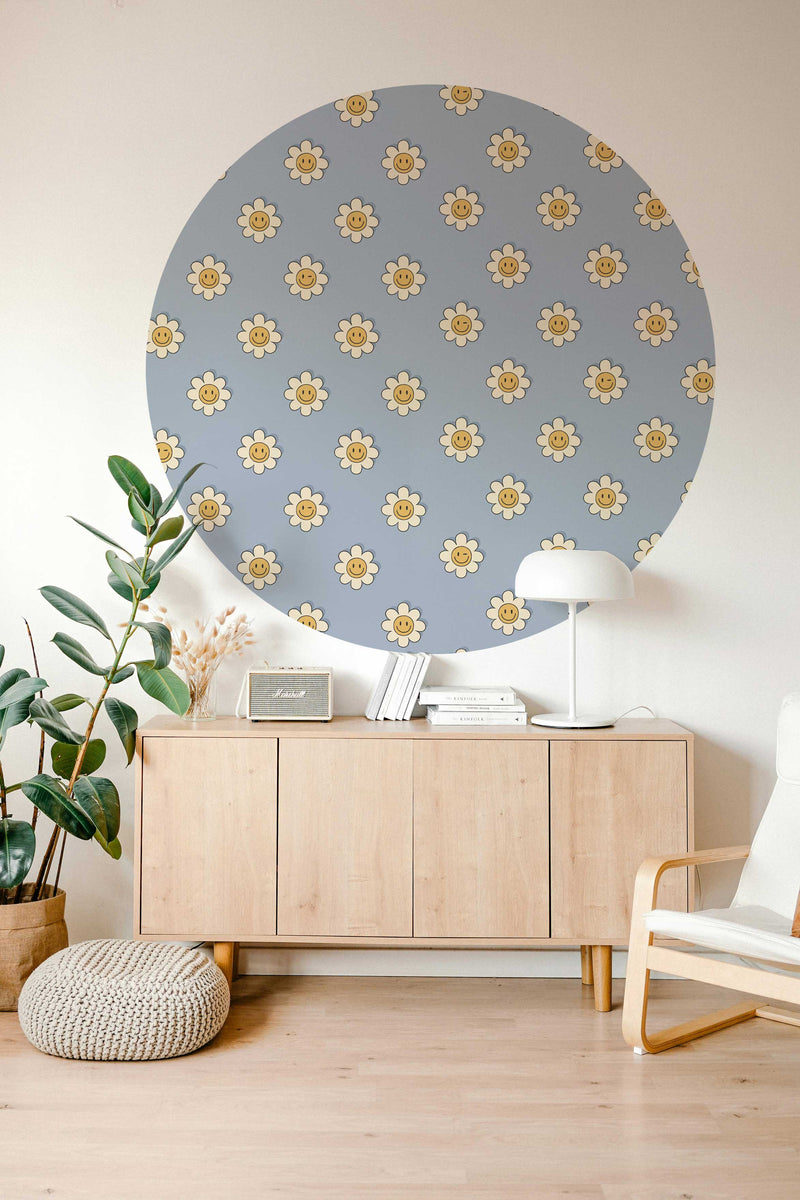 Autocollant mural rond - Dandy Daisy