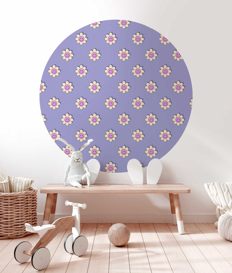 Autocollant mural rond - Dandy Daisy