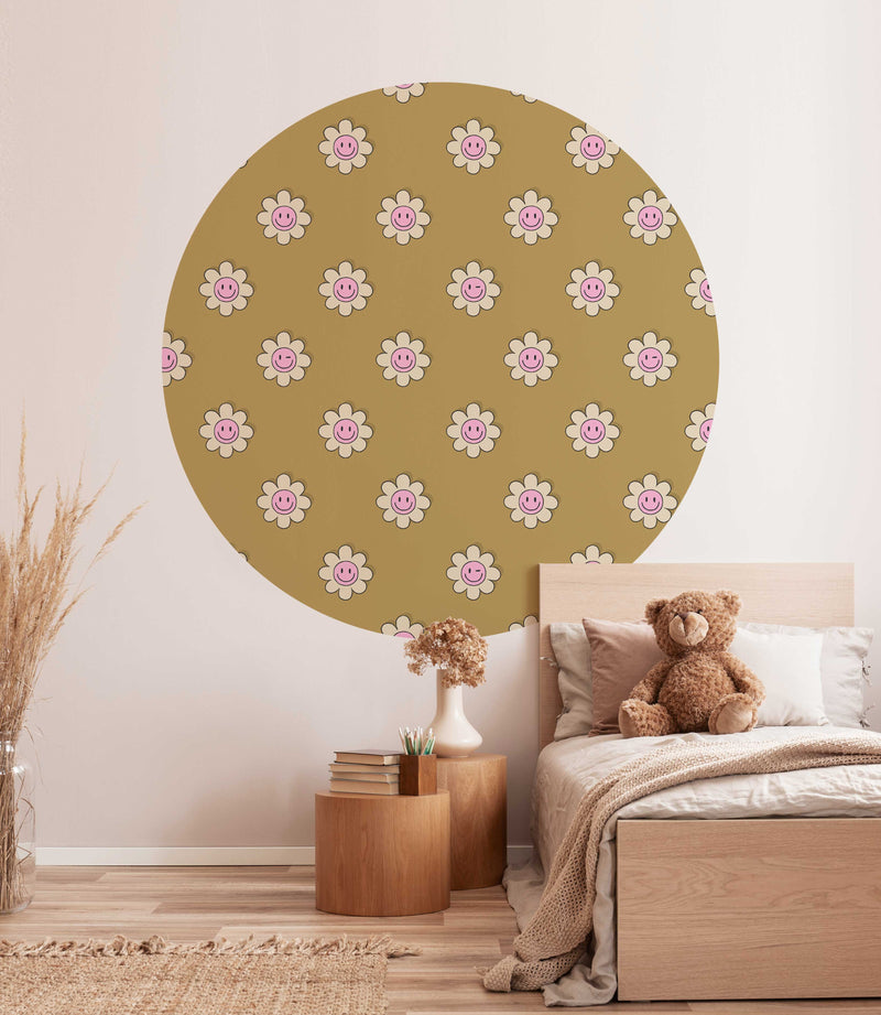 Autocollant mural rond - Dandy Daisy