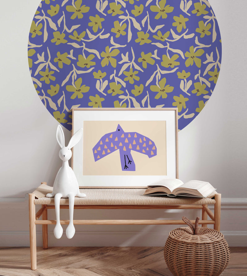 Autocollant mural rond - Petal Pop