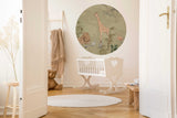 Autocollant mural rond - Safari Mooz