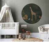 Autocollant mural rond - Safari Mooz