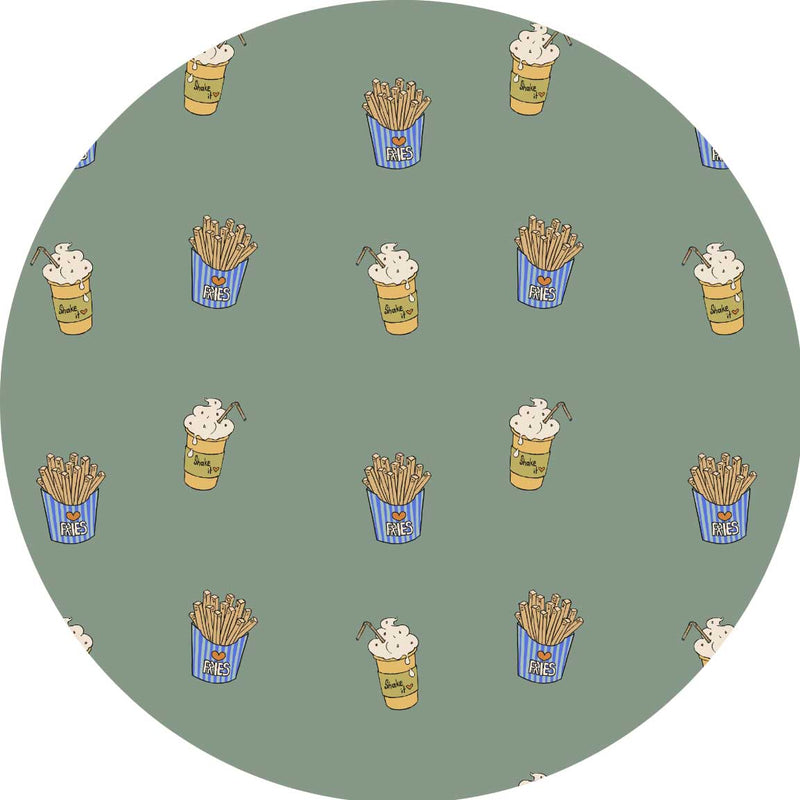 Autocollant mural rond - Shakey Fries