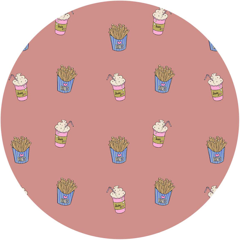 Autocollant mural rond - Shakey Fries