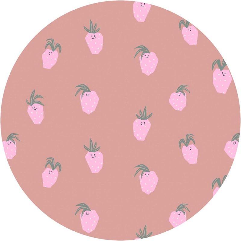 Autocollant mural rond - Straw Berry