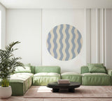 Autocollant mural rond - Sway Stripe