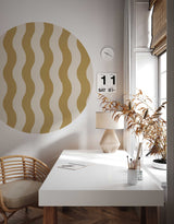 Autocollant mural rond - Sway Stripe