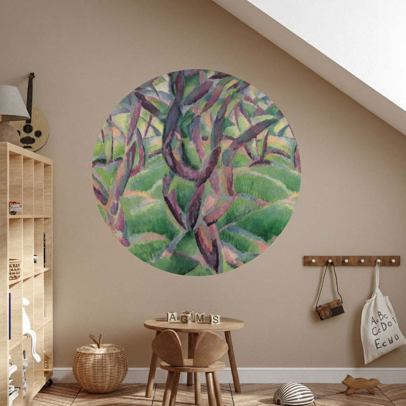 Autocollant mural rond - Wild Strokes