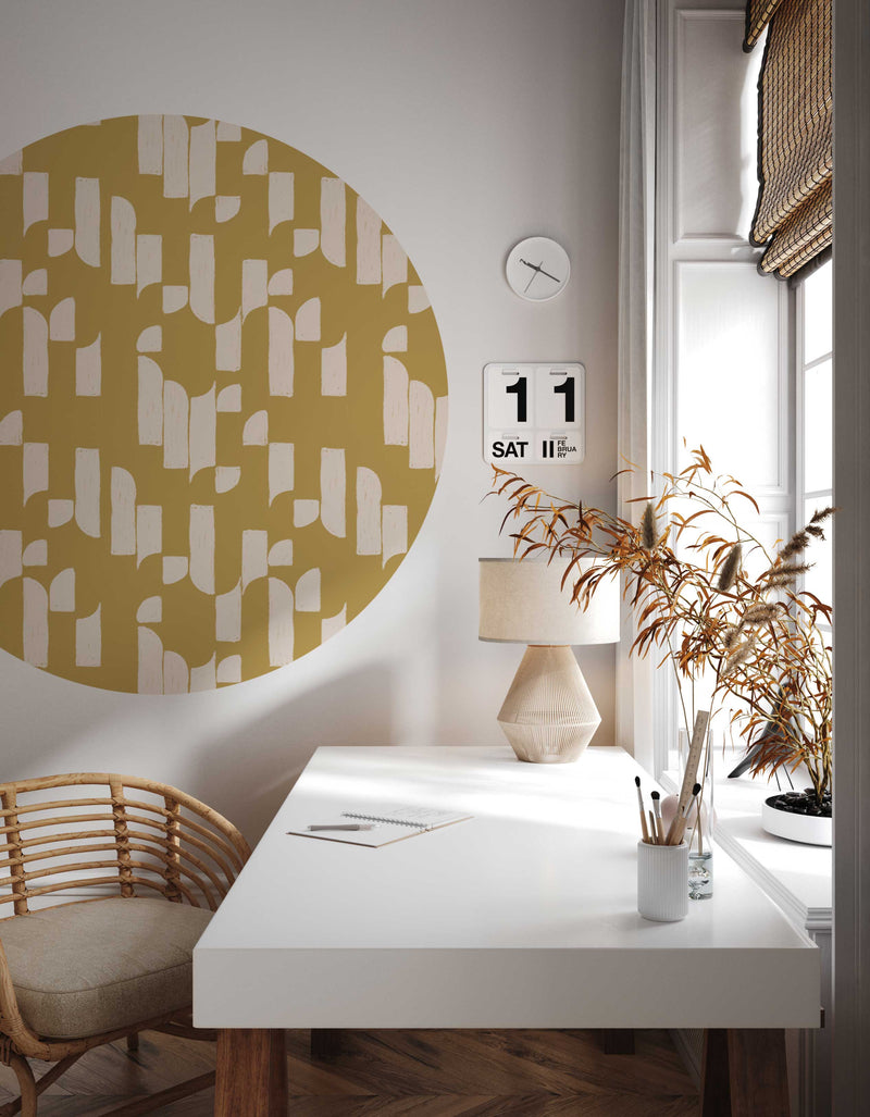 Autocollant mural rond - Brick Bop