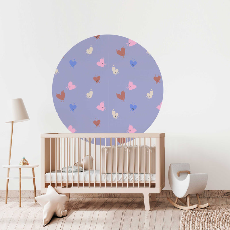 Autocollant mural rond - Love Drop