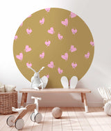 Autocollant mural rond - Love Drop