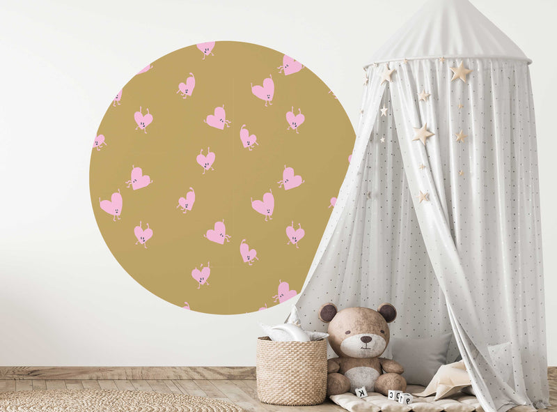 Autocollant mural rond - Love Drop