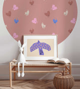 Autocollant mural rond - Love Drop