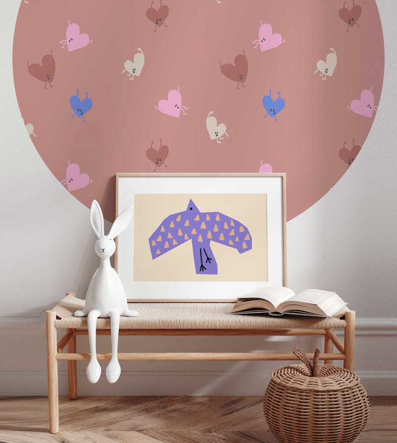 Autocollant mural rond - Love Drop